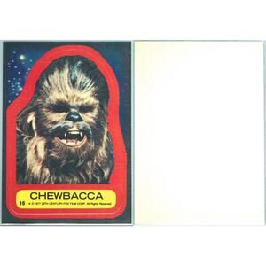 1977 Star Wars Stickers #16 Chewbacca PSA Miscut No Holder Cert#64733534